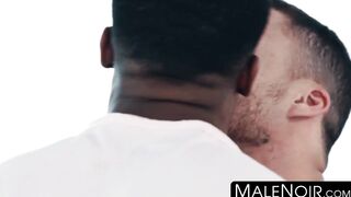 MaleNoir.com - Three black stallions fuck each other and their white bottom boy hard