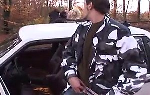 Young hitchhiker gets fucked in the wood