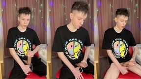 quick dorm jerk makes 23cm cock squirt everywhere