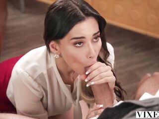 Aria craves some on-the-job action, that babe just needs a window of opportunity. Then this babe notices her boss's abode has no cameras, and some unexpected office supplies.