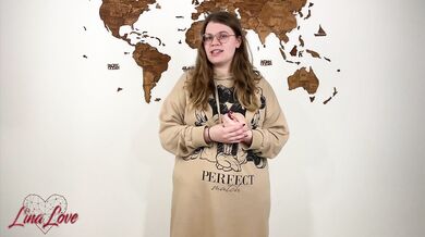 Huge natural tits peek out in shocked first show solo curvy German beauty