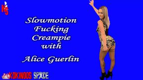 Final Scene with Alice Guerlin &mdash;  Vaginal Cream Pie &mdash;  Sperm Filling &mdash;  Slow Motion