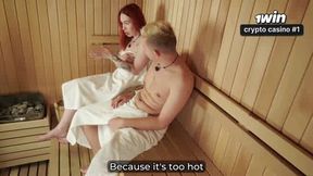 Super super-hot dirty damsel in the sauna, bare and ready to rock!