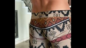 Bi curious man feels sexy in leggings