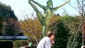 Public Painted Statue Fuck Video 3