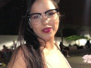 My Friend controls my orgasm with the lush of lovense in a public park and I make a great squirt
