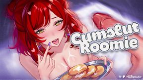 Roommate's Secret Addiction: Cumslut Sucks Cock & Eats Cum