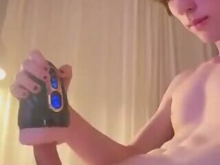 Hung twink and toy