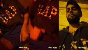 jerking off outside close up cum with cars passing by - camilo brown