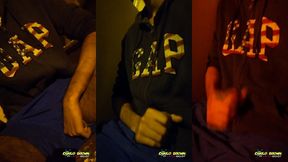 jerking off outside close up cum with cars passing by - camilo brown