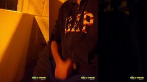 jerking off outside close up cum with cars passing by - camilo brown