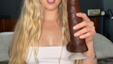 Big Black Dildo Stretching My Wet Pussy