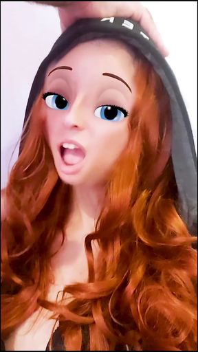 Married redhead having fun on cellphone