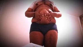 Chubby Black Boy Who Uncovers His Fluffy Body