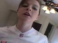 Busty brunette dry humping fetish teen panties