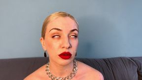 Hot blonde gives you a countdown