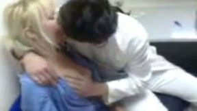 Naughty chubby nusrse gets banged during a night shift