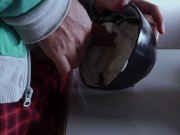 making viral cheesecake adding my special cream