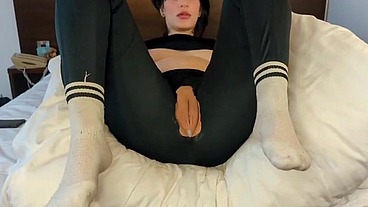 BBC Fucks Hole In Leggings- CREAMPIE