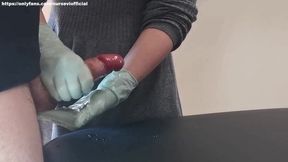 Nurse Green Gloves Handjob