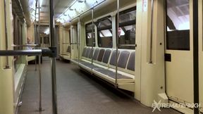 Subway rush hour handjob