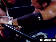 Wild wrestler submits to -Censored- domination in BDSM scene