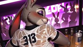 fucking the new resident of my city. she s a furry rabbit and she came a lot on my dick.