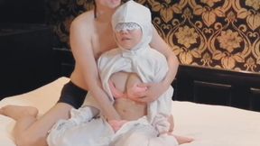 She Takes off the Clothes of a Busty Inspector in Clean Clothes and Fingers. Home Made Amateur Personal Photography Kawasaki ***