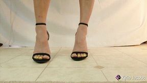 High Heel Open Toed Sandals Standing - Kylie Jacobsx - MP4 1080p HD
