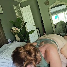 I love waking up my neighbor to use his big cock. He always cums so much in my fertile pussy