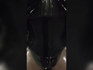 walking outdoor in latex