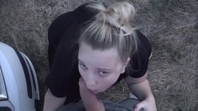 Sex with phat ass white girl in car