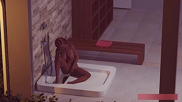 My Pleasure 3 - Lori Kissing first time Julian in Park then in her bed and Julian watching Daphne's shower