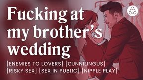 Naughty sister-in-law fingered and pounded in public at a wedding
