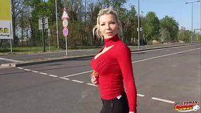 GERMAN SCOUT - Best Body Teen Seduce to Outdoor Fuck at Street Casting