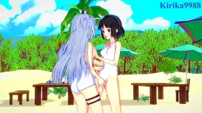 Miku Lauras Seductive Lesbian Tryst in Stunning Hentai Fantasy