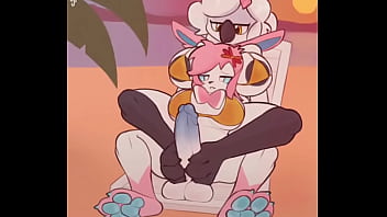 futa-sylveon-getting-a-footjob
