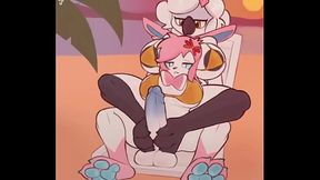 futa-sylveon-getting-a-footjob