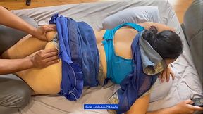 Big Ass, Saree, and Moaning Louder: Sensual Massage and Steamy Dirty Talk &ndash_ A Couple'_s Saree Sex