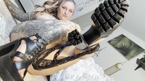 Intimate Panty Striptease in Heels