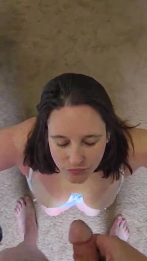 Amateur big-titted OnlyFans model gets a facial and shows off her cum-covered ti