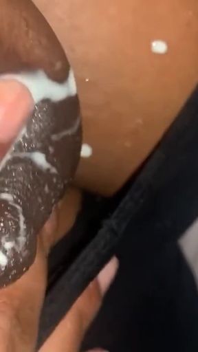 Closeup Squeezing Milking My Big Boobs