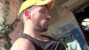 Asian twink fucked outdoor by the muscle Enzo Rimenez