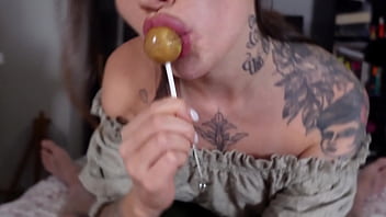 Lollipop or dick! What will she choose?