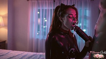 In the Red Light District, I picked up a gorgeous 18-year-old hooker in a latex suit with huge tits. She fucks absolutely magnificently[AI]