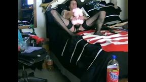 izamaeyouno - update #14 - sissy cd and his mini sex doll -