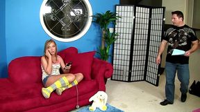 ally kay gives john strong blowjob and cream pie