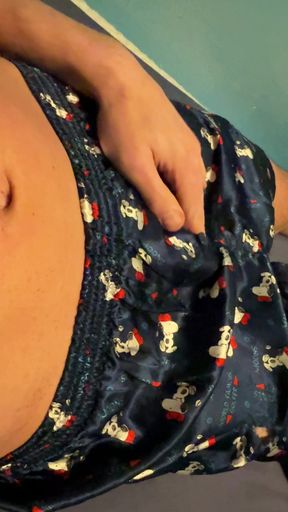 Morgenlatte in Boxershorts