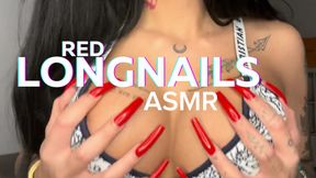 ASMR: RED LONG NAILS FETISH