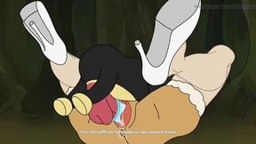Futurama's Amy Wong and Nibbler in a steamy 3D anime plow